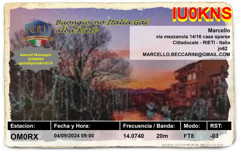 QSL card